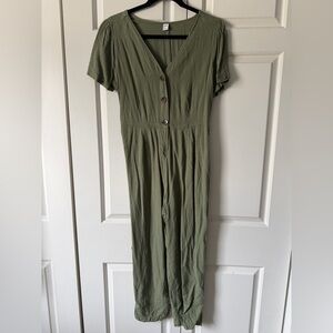 Old Navy Olive Green Jumpsuit